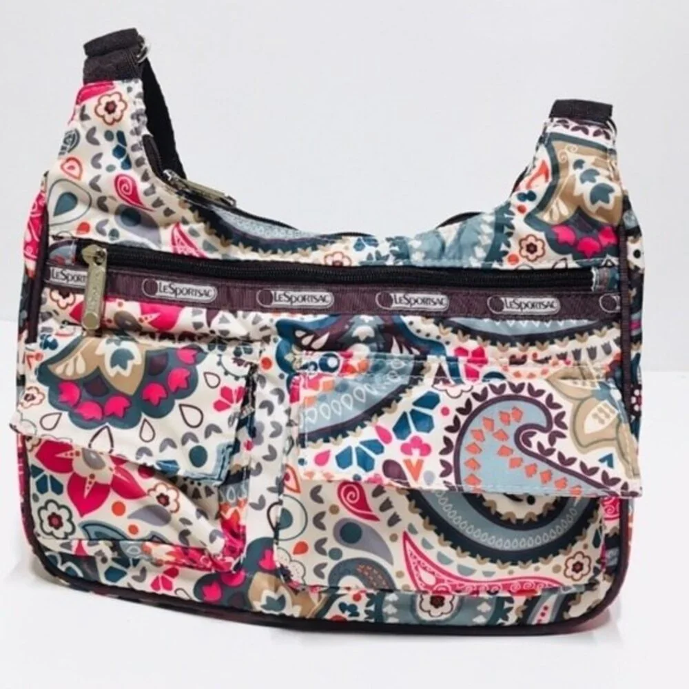 LeSportSac Andean Paisley Crossbody Hobo Bag NWOT